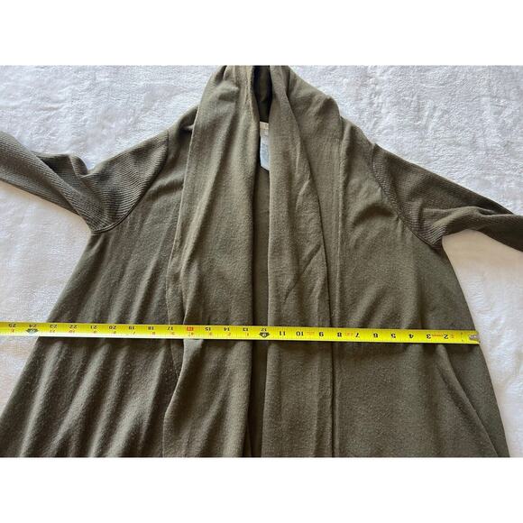 Boden Wool Open Front Army Green Open Front Longline Cardigan Sweater US 8 UK 12 - Picture 14 of 14